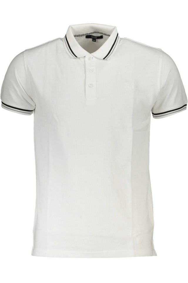 4561CAVALLI CLASS POLO MANICHE CORTE UOMO BIANCO