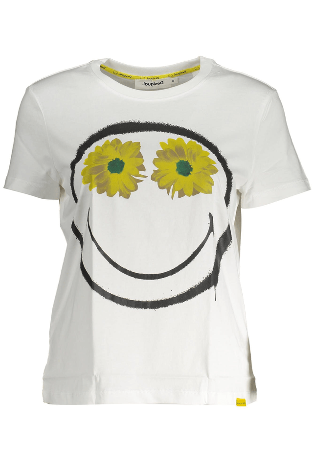 3381DESIGUAL T-SHIRT MANICHE CORTE DONNA BIANCO
