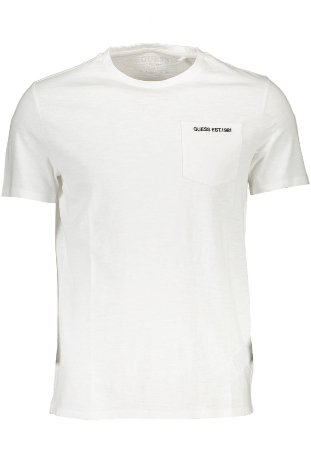 121GUESS JEANS T-SHIRT MANICHE CORTE UOMO BIANCO