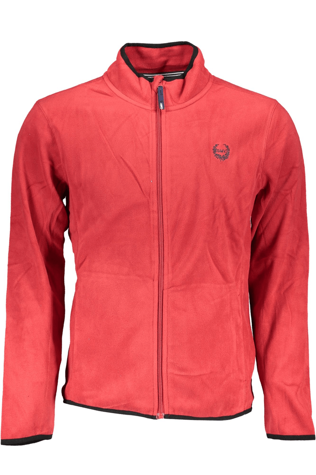 6159GIAN MARCO VENTURI FELPA CON ZIP UOMO ROSSO