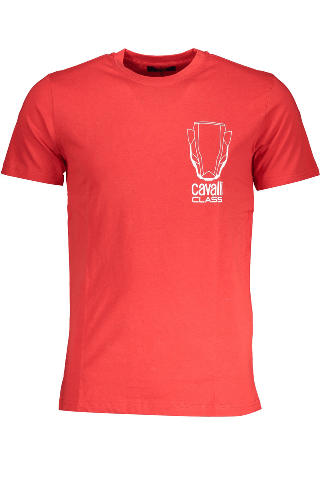 7799CAVALLI CLASS T-SHIRT MANICHE CORTE UOMO ROSSO