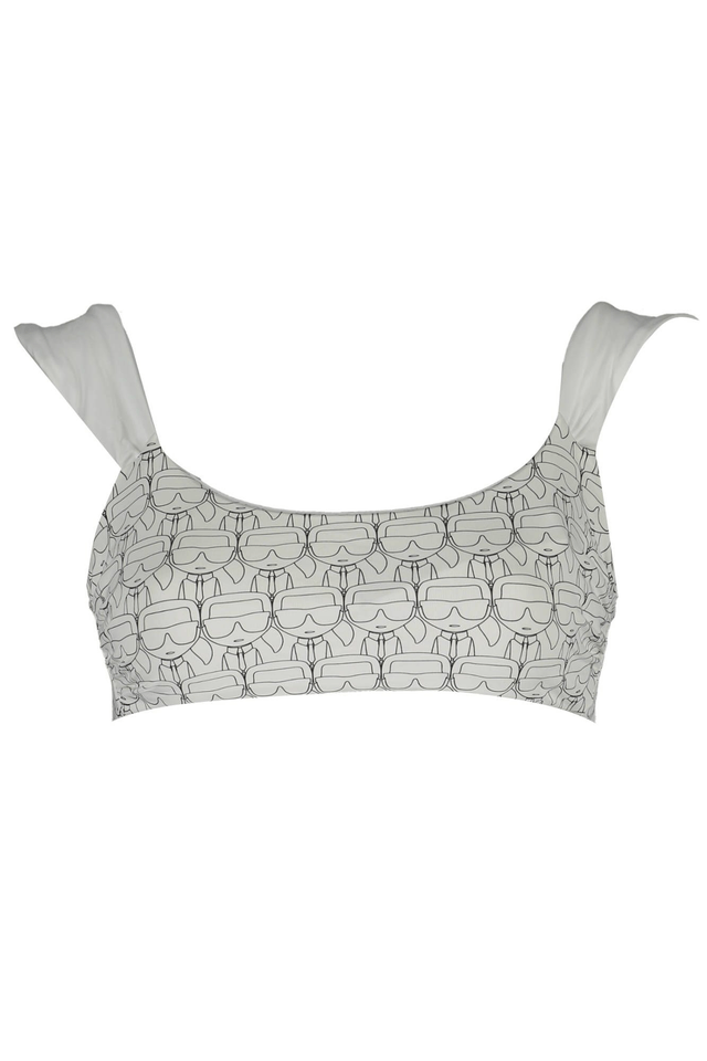 1354KARL LAGERFELD COSTUME PARTE SOPRA DONNA BIANCO
