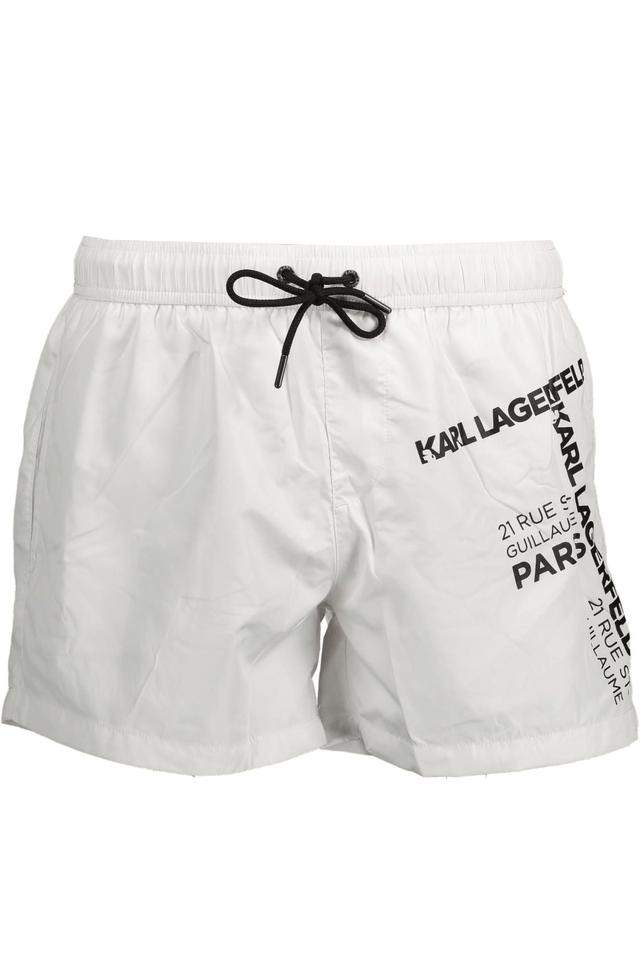 1901KARL LAGERFELD BEACHWEAR COSTUME PARTE SOTTO UOMO BIANCO