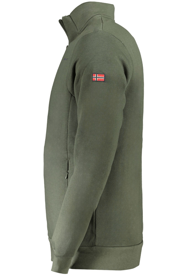 10099NORWAY 1963 FELPA CON ZIP UOMO VERDE