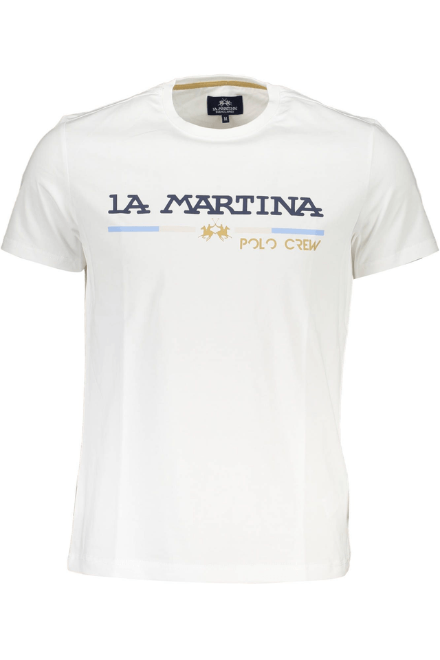4218LA MARTINA T-SHIRT MANICHE CORTE UOMO BIANCO