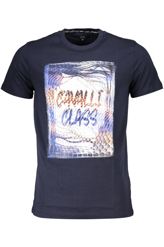4536CAVALLI CLASS T-SHIRT MANICHE CORTE UOMO BLU