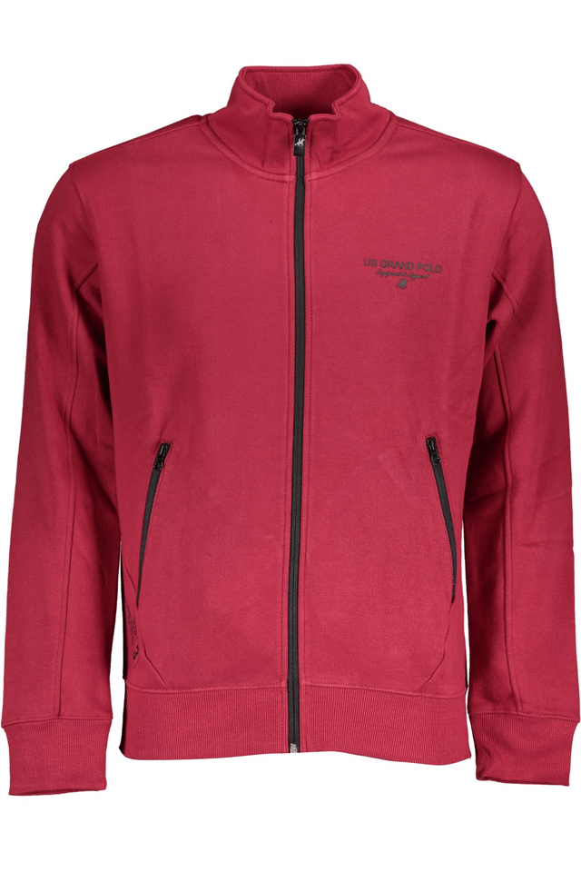 6095U.S. GRAND POLO FELPA CON ZIP UOMO ROSSO