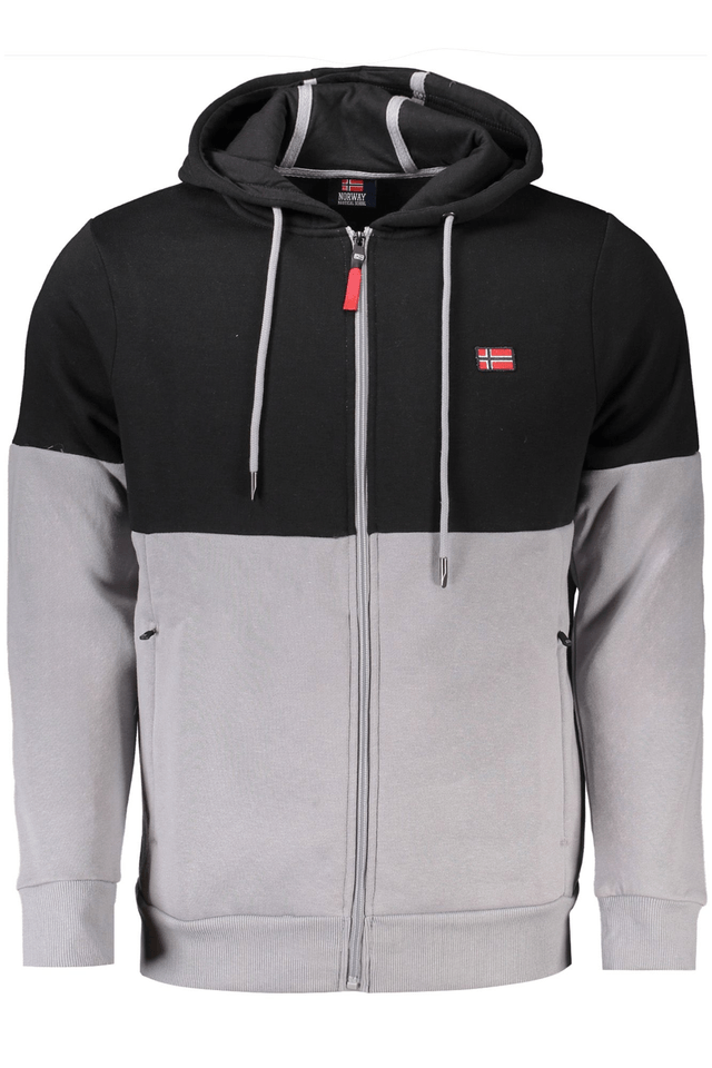 10188NORWAY 1963 FELPA CON ZIP UOMO GRIGIO