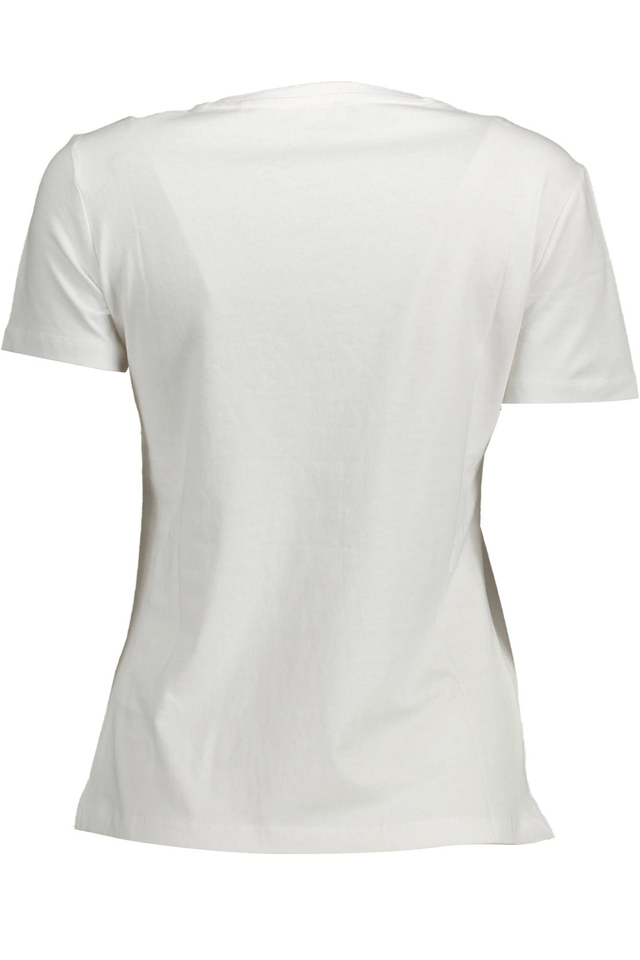 GUESS JEANS T-SHIRT MANICHE CORTE DONNA BIANCO