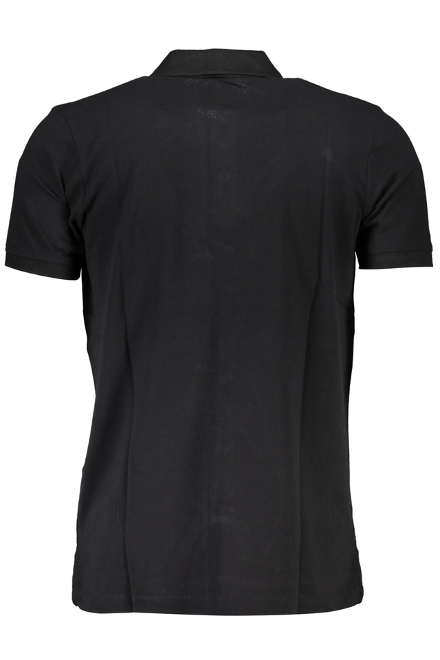 4024GIAN MARCO VENTURI POLO MANICHE CORTE UOMO NERO