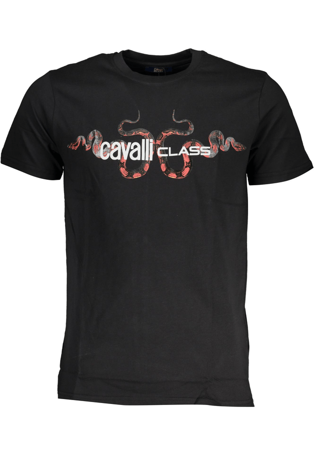 7807CAVALLI CLASS T-SHIRT MANICHE CORTE UOMO NERO