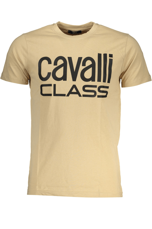 7804CAVALLI CLASS T-SHIRT MANICHE CORTE UOMO BEIGE