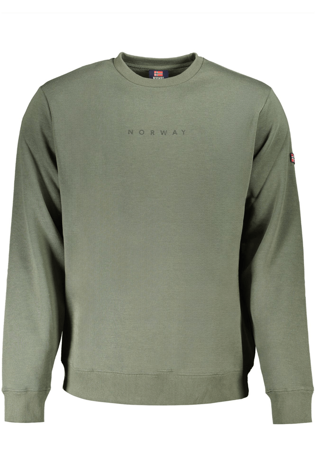 10084NORWAY 1963 FELPA SENZA ZIP UOMO VERDE