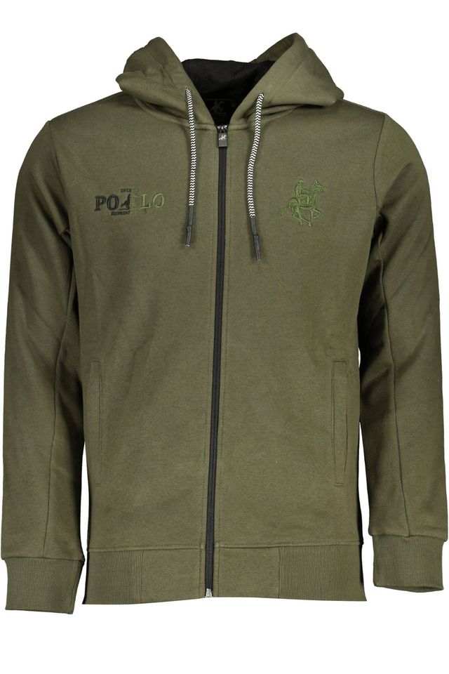 6072U.S. GRAND POLO FELPA CON ZIP UOMO VERDE
