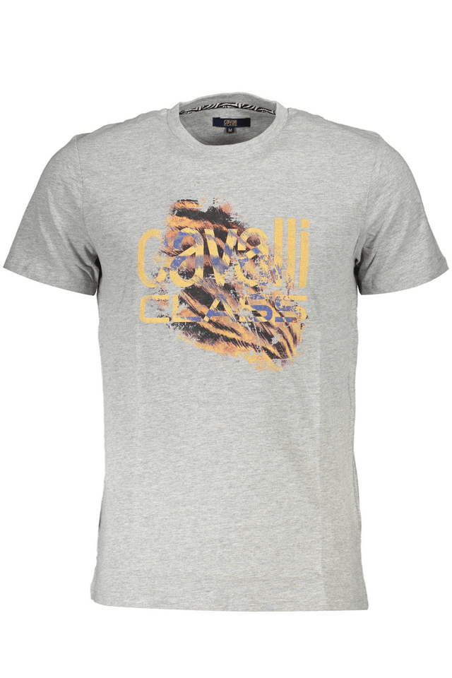 4533CAVALLI CLASS T-SHIRT MANICHE CORTE UOMO GRIGIO