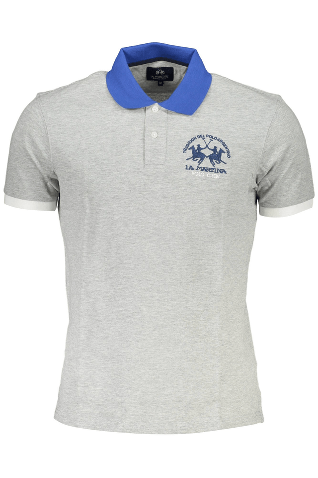 4229LA MARTINA POLO MANICHE CORTE UOMO GRIGIO