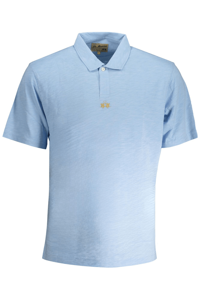 9068LA MARTINA POLO MANICHE CORTE UOMO AZZURRO