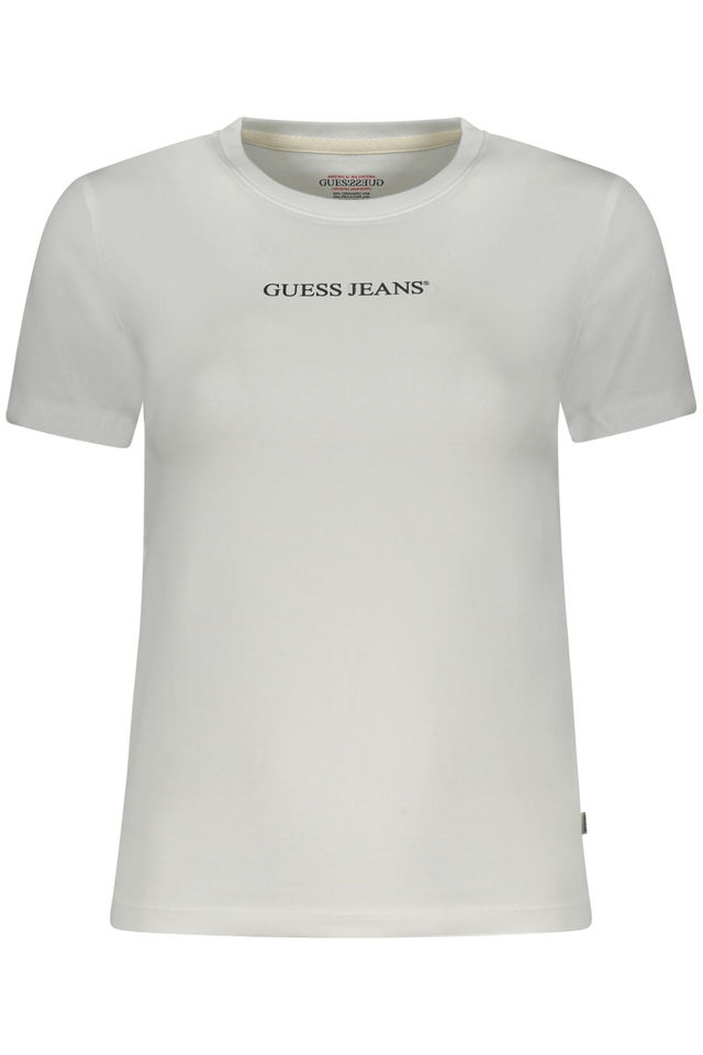 10620GUESS JEANS T-SHIRT MANICHE CORTE DONNA BIANCO