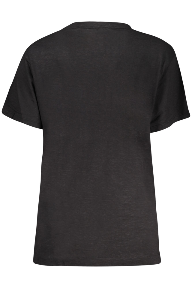 10611GUESS JEANS T-SHIRT MANICHE CORTE DONNA NERO