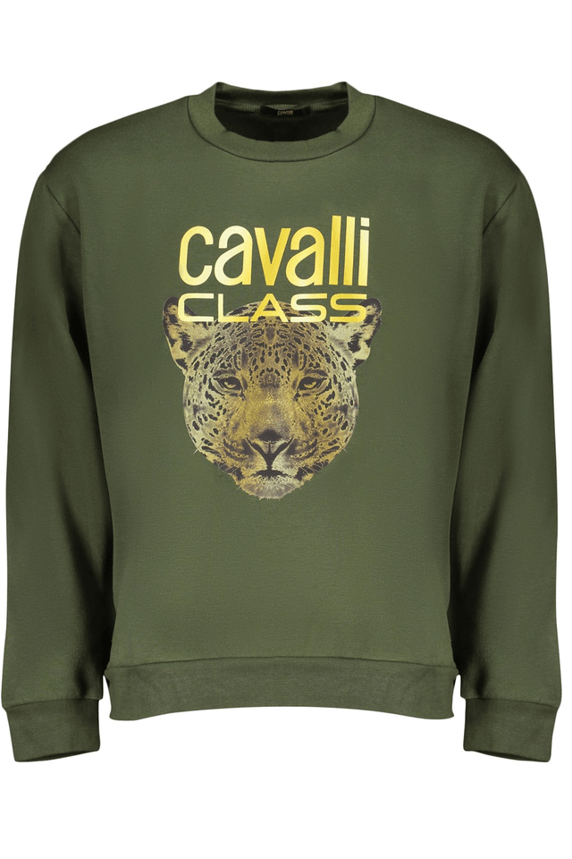 7961CAVALLI CLASS FELPA SENZA ZIP UOMO VERDE