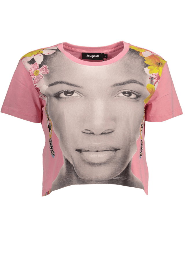 1526DESIGUAL T-SHIRT MANICHE CORTE DONNA ROSA