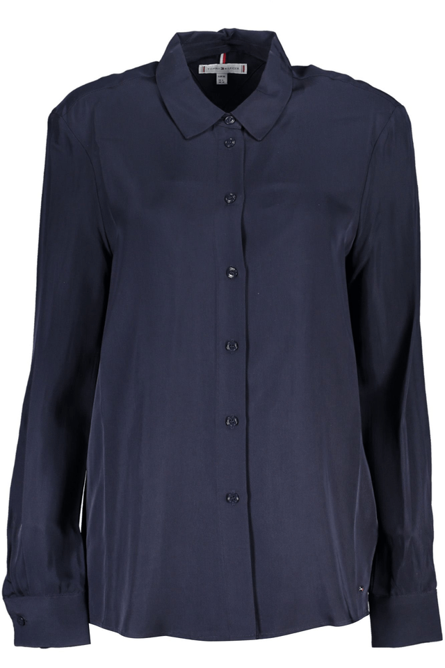 7409TOMMY HILFIGER CAMICIA MANICHE LUNGHE DONNA BLU