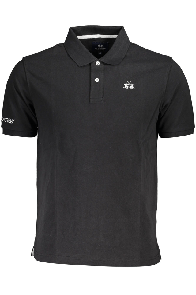 3860LA MARTINA POLO MANICHE CORTE UOMO NERO