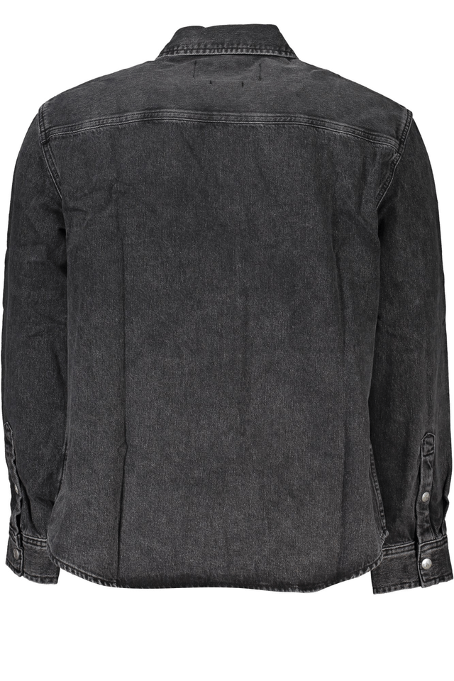 7068CALVIN KLEIN CAMICIA MANICHE LUNGHE UOMO NERO