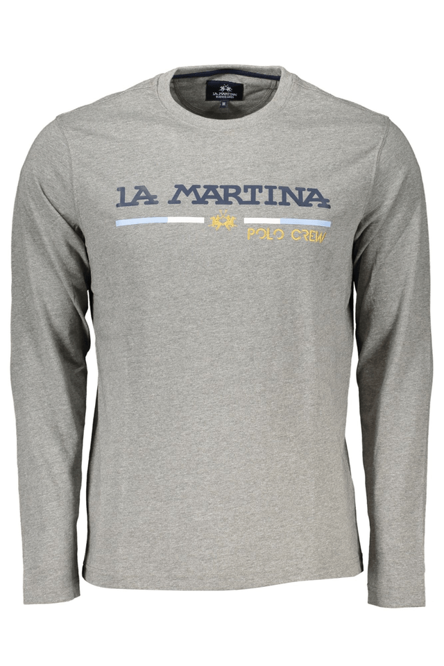 6942LA MARTINA T-SHIRT MANICHE LUNGHE UOMO GRIGIO