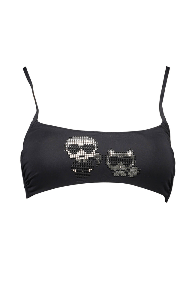 1252KARL LAGERFELD COSTUME PARTE SOPRA DONNA NERO