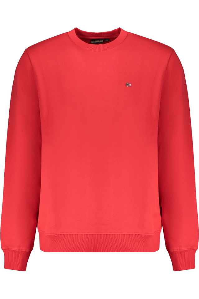 10367NAPAPIJRI FELPA SENZA ZIP UOMO ROSSO