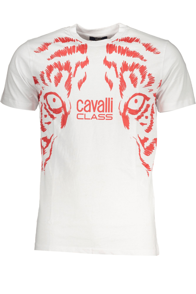 7859CAVALLI CLASS T-SHIRT MANICHE CORTE UOMO BIANCO