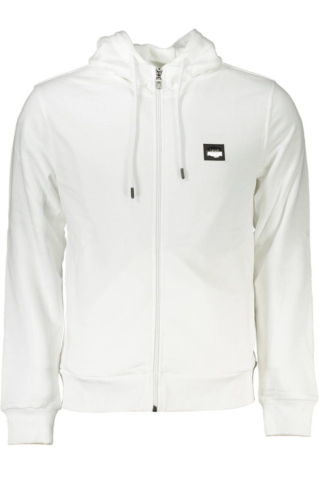 4123CAVALLI CLASS FELPA CON ZIP UOMO BIANCO
