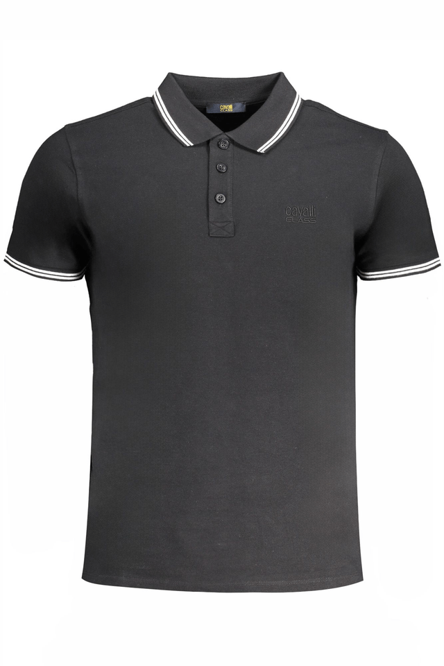 9730CAVALLI CLASS POLO MANICHE CORTE UOMO NERO