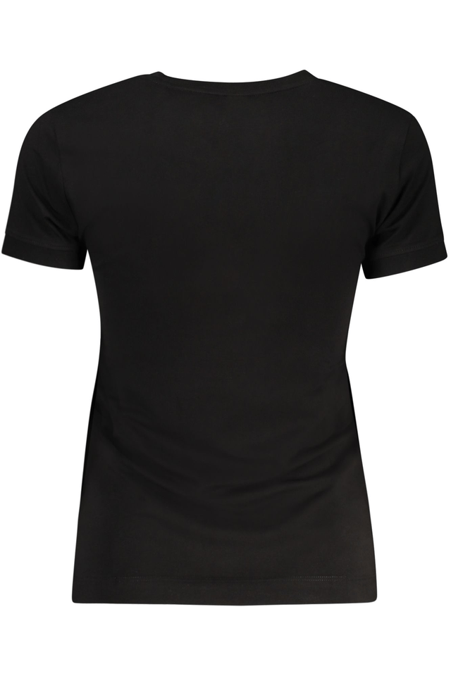 10635GUESS JEANS T-SHIRT MANICHE CORTE DONNA NERO