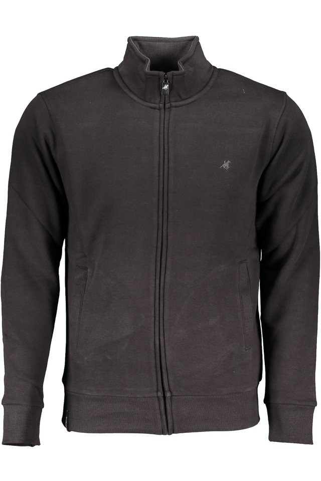 6612U.S. GRAND POLO FELPA CON ZIP UOMO NERO