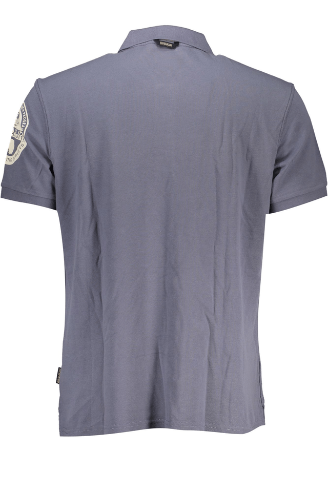 7701NAPAPIJRI POLO MANICHE CORTE UOMO BLU
