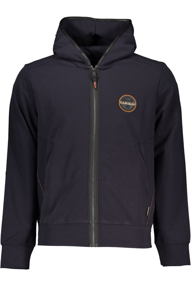 7686NAPAPIJRI FELPA CON ZIP UOMO BLU