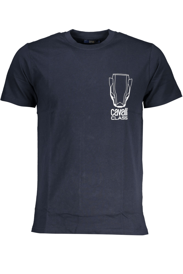 7854CAVALLI CLASS T-SHIRT MANICHE CORTE UOMO BLU