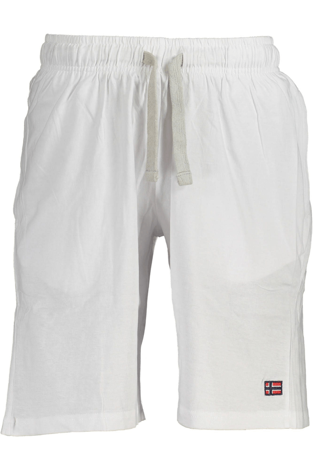 3934NORWAY 1963 PANTALONE BERMUDA UOMO BIANCO