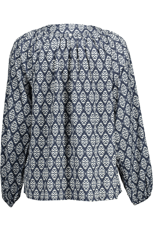 1633KOCCA CAMICIA MANICHE LUNGHE DONNA BLU