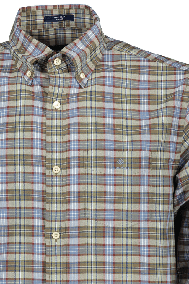 951GANT CAMICIA MANICHE LUNGHE UOMO VERDE