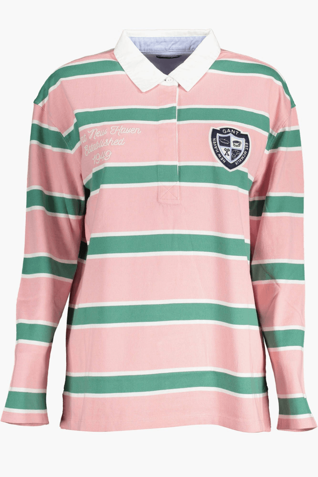 841GANT POLO MANICHE LUNGHE DONNA ROSA