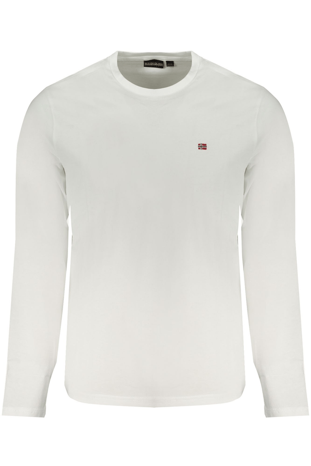 9931NAPAPIJRI T-SHIRT MANICHE LUNGHE UOMO BIANCO