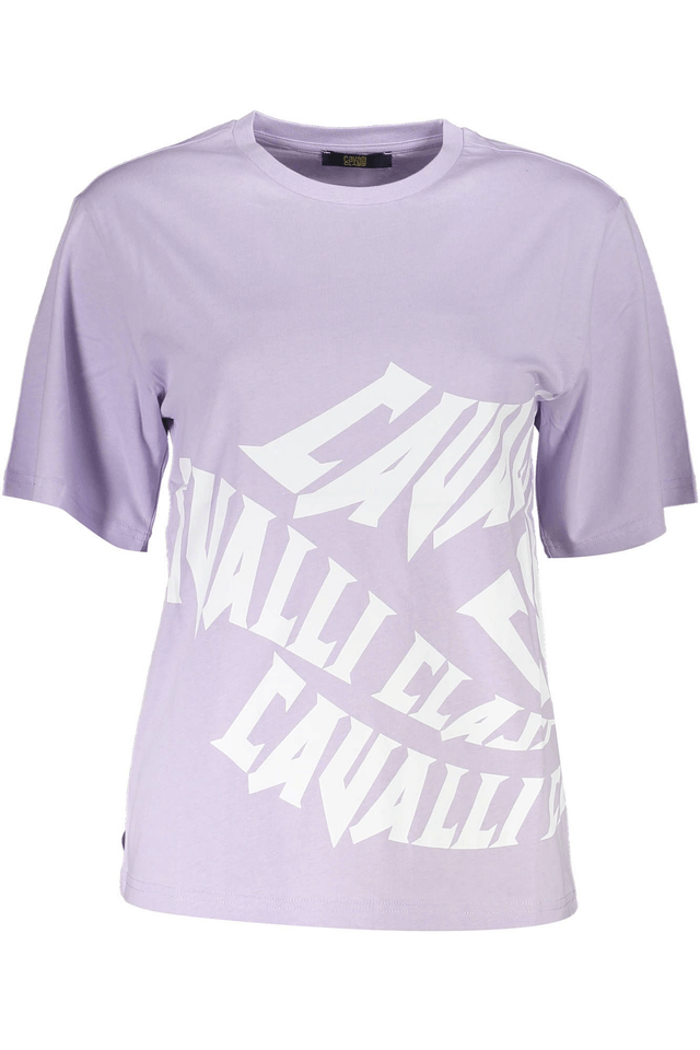 4117CAVALLI CLASS T-SHIRT MANICHE CORTE DONNA VIOLA