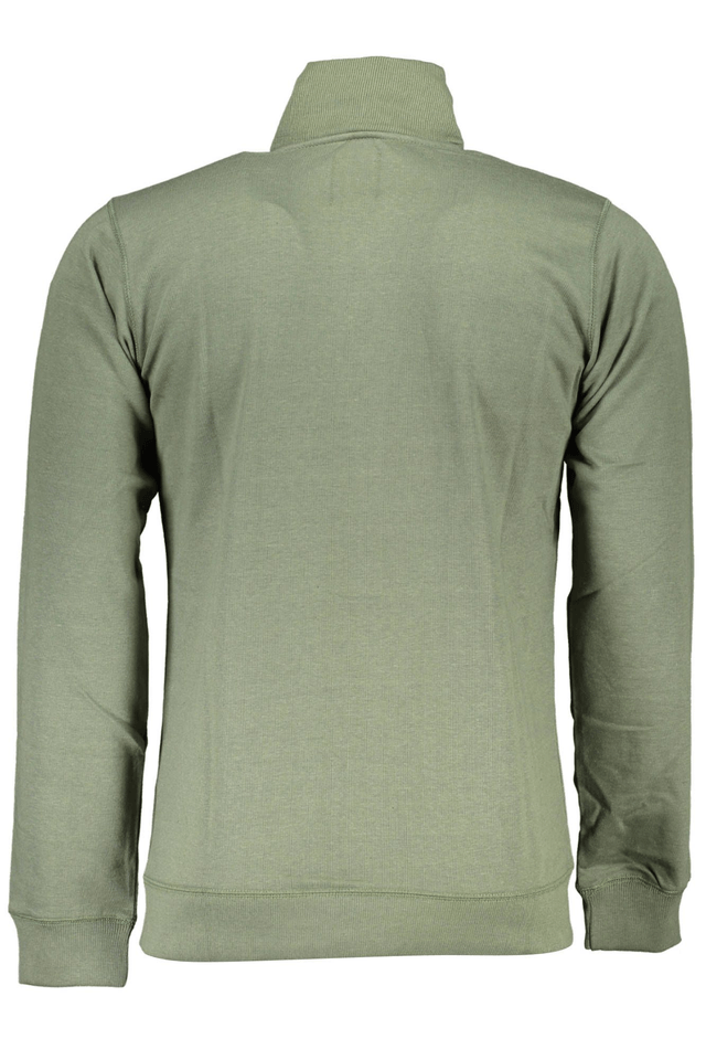 4018GIAN MARCO VENTURI FELPA CON ZIP UOMO VERDE