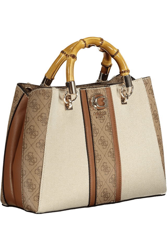 9674GUESS JEANS BORSA DONNA BEIGE
