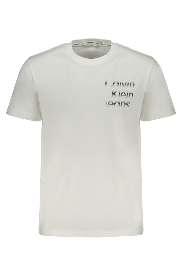 8454CALVIN KLEIN T-SHIRT MANICHE CORTE UOMO BIANCO
