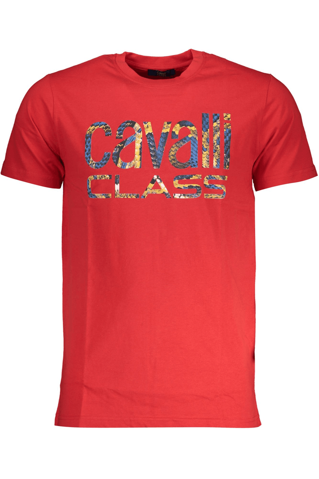7834CAVALLI CLASS T-SHIRT MANICHE CORTE UOMO ROSSO