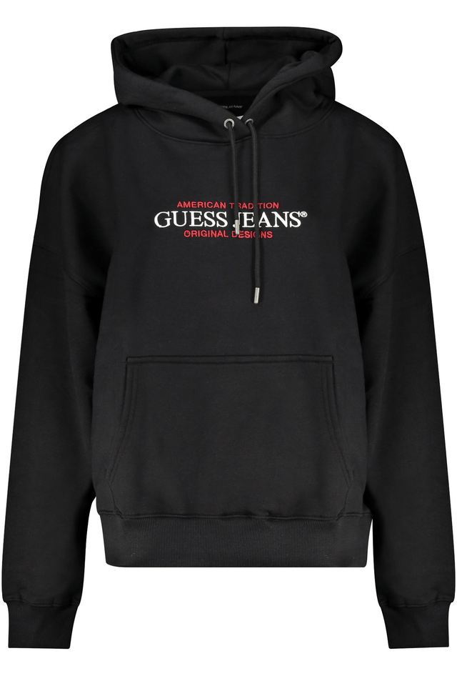 10229GUESS JEANS FELPA SENZA ZIP DONNA NERO